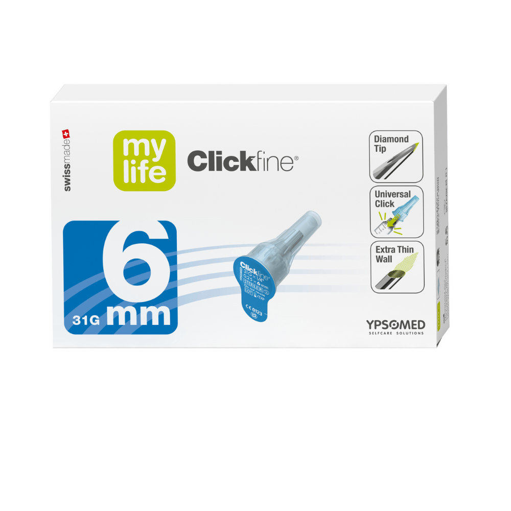 PENSÜSTLI NÕELAD CLICKFINE 31G X 6 MM N100 SININE