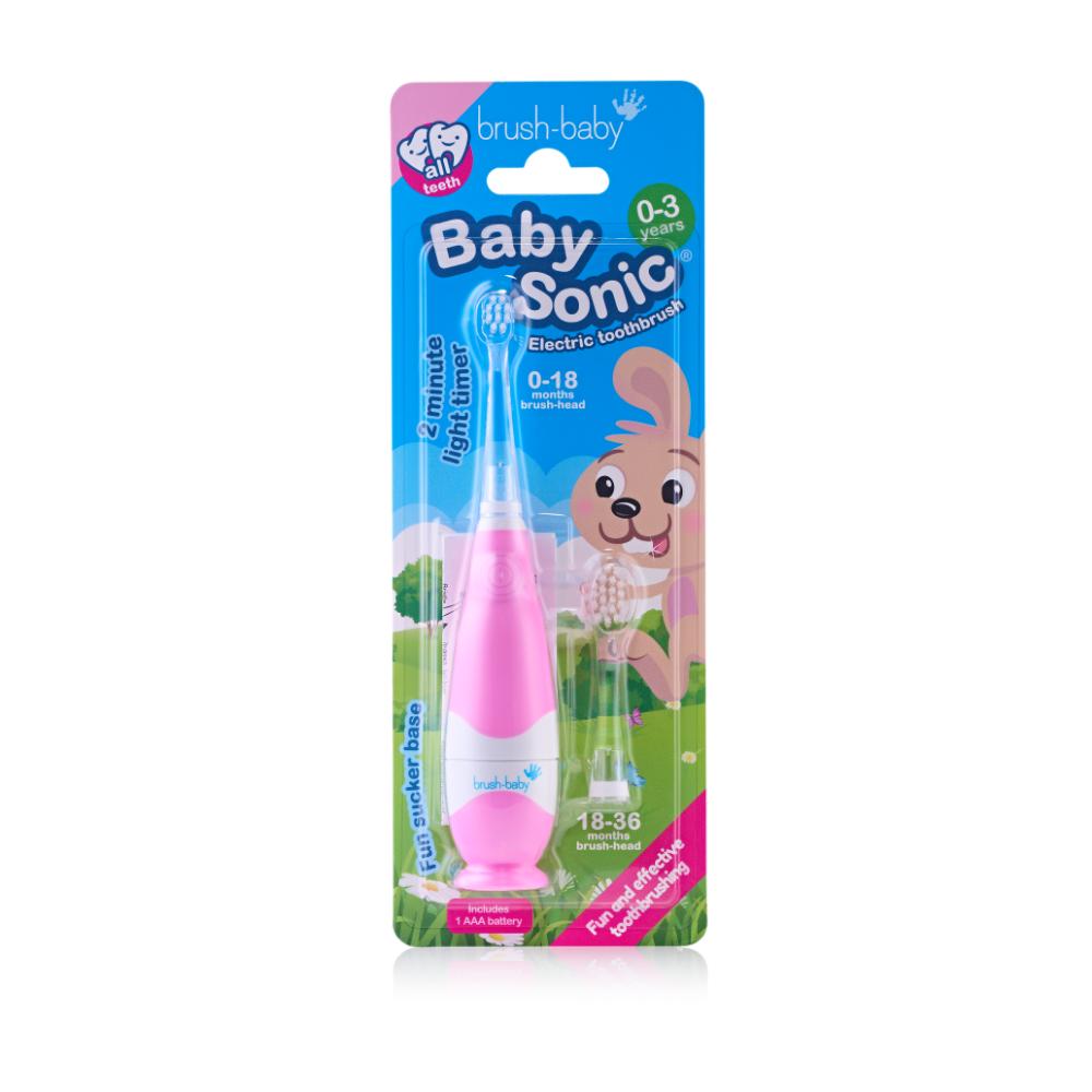 BRUSH-BABY ELEKTRILINE HAMBAHARI BABYSONIC ROOSA (0-3A) N1