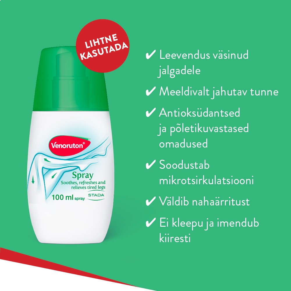 VENORUTON SPREI VÄSINUD JALGADELE 100ML