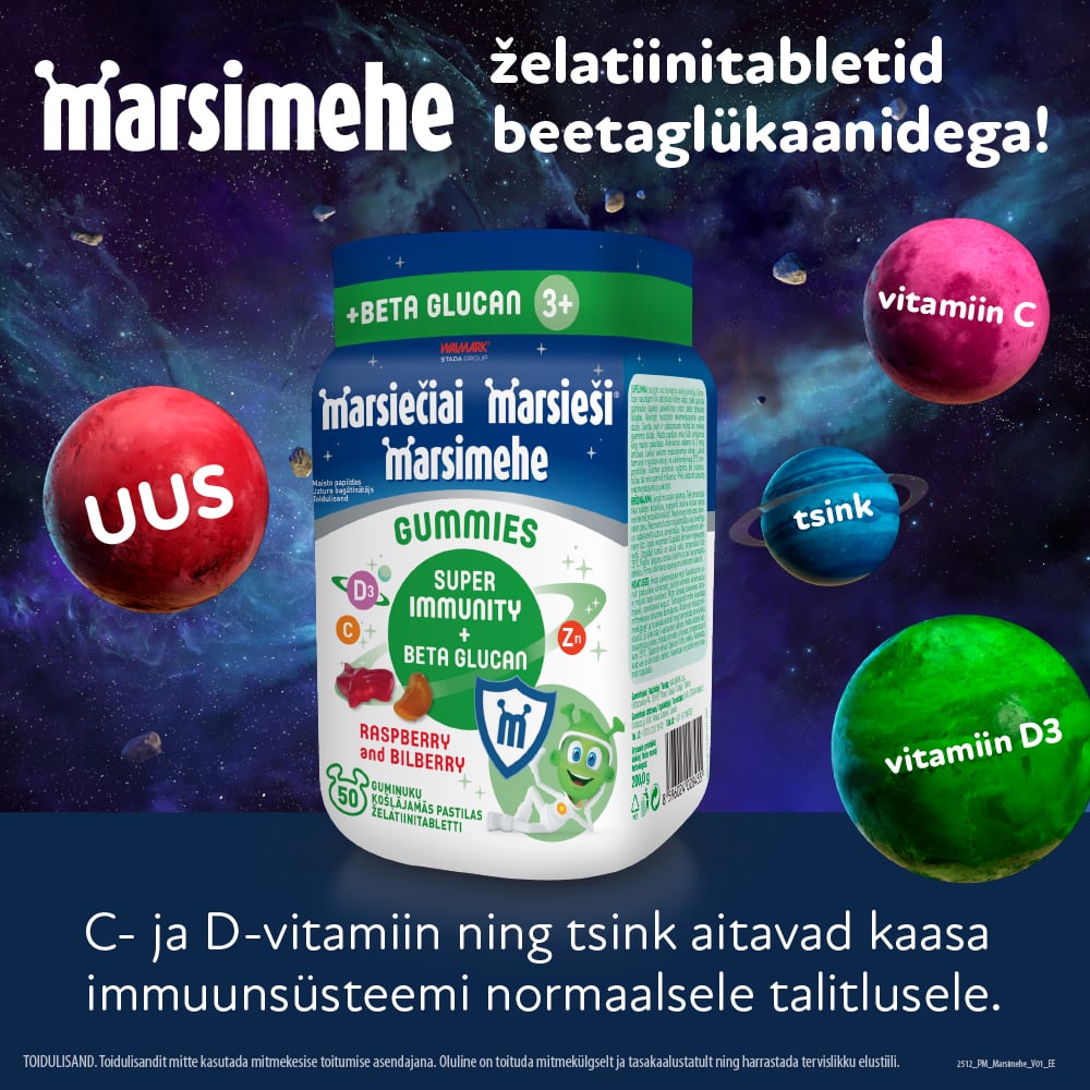 MARSIMEHE GUMMI SUPER IMMUNITY KUMMIKOMMID N50