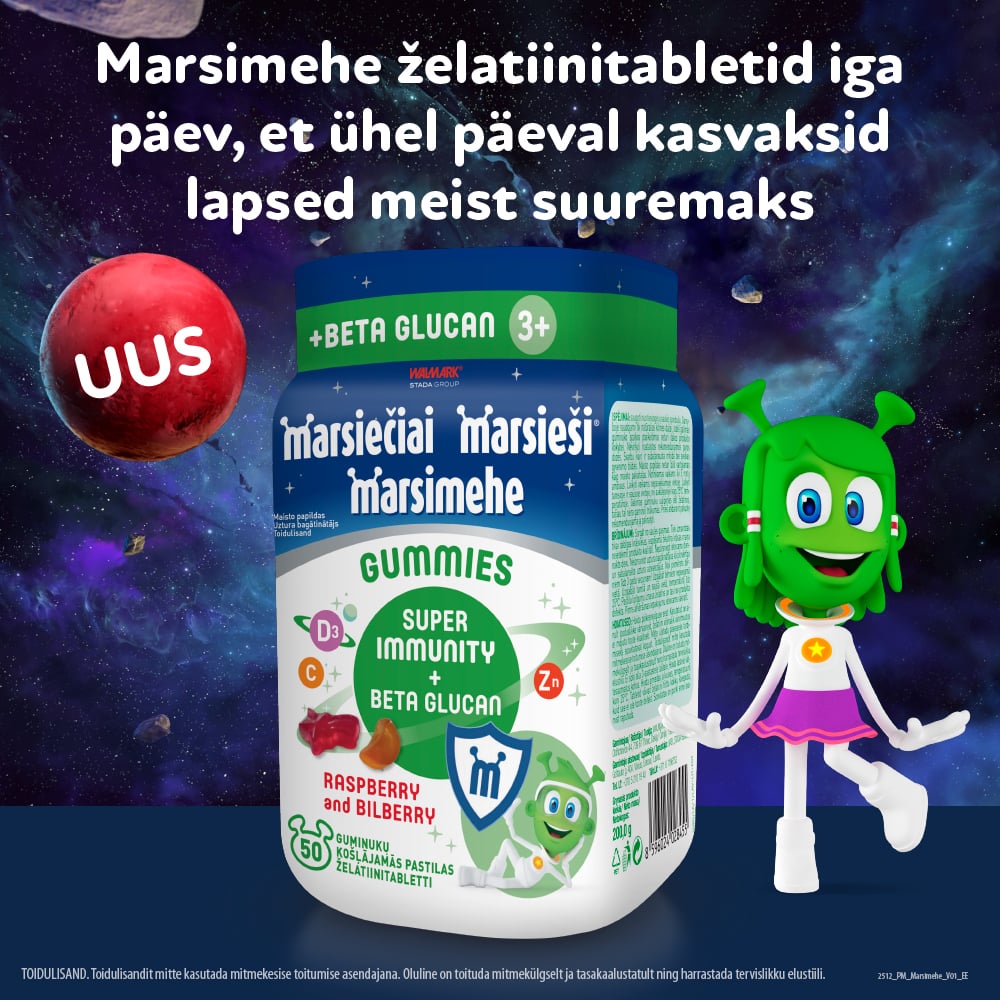 MARSIMEHE GUMMI SUPER IMMUNITY KUMMIKOMMID N50