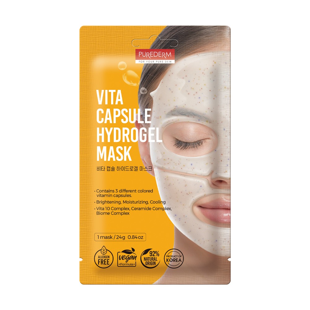 PUREDERM VITA CAPSULE HÜDROGEEL NÄOMASK NIISUTAV N1