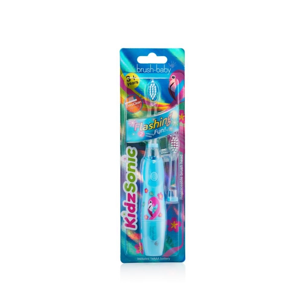 BRUSH-BABY ELEKTR.HAMBAHARI KIDZSONIC FLAMINGO (3+) N1