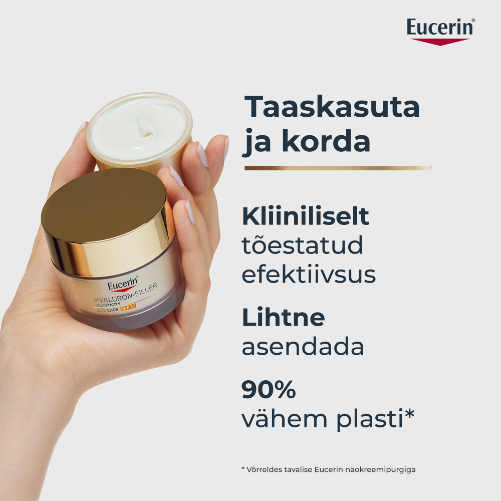 EUCERIN HYALURON-FILLER + ELASTICITY PÄEVAKREEM SPF30 TÄITEPAKEND 50ML
