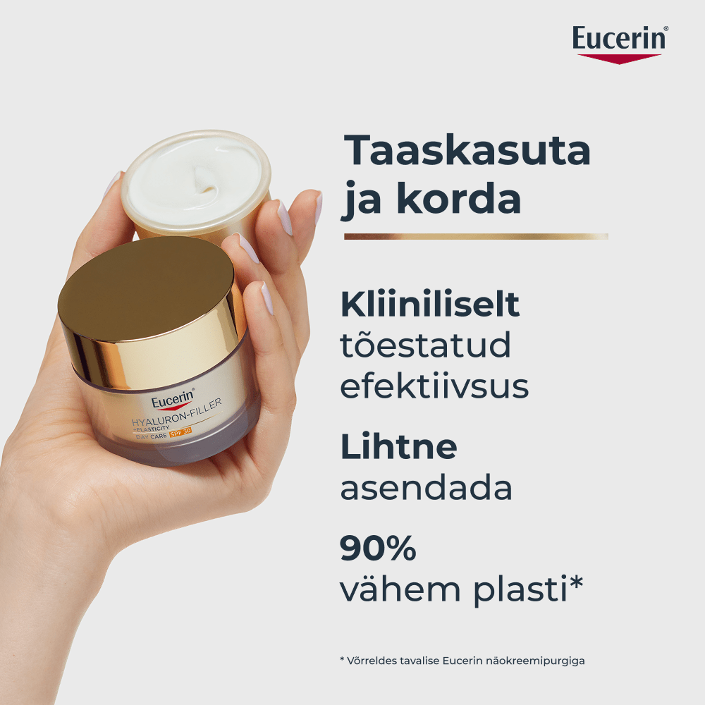 EUCERIN HYALURON-FILLER + ELASTICITY PÄEVAKREEM SPF30 TÄITEPAKEND 50ML