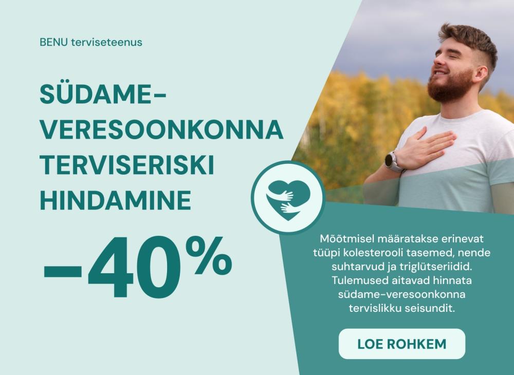 Südame-veresoonkonna terviseriski hindamine -40%