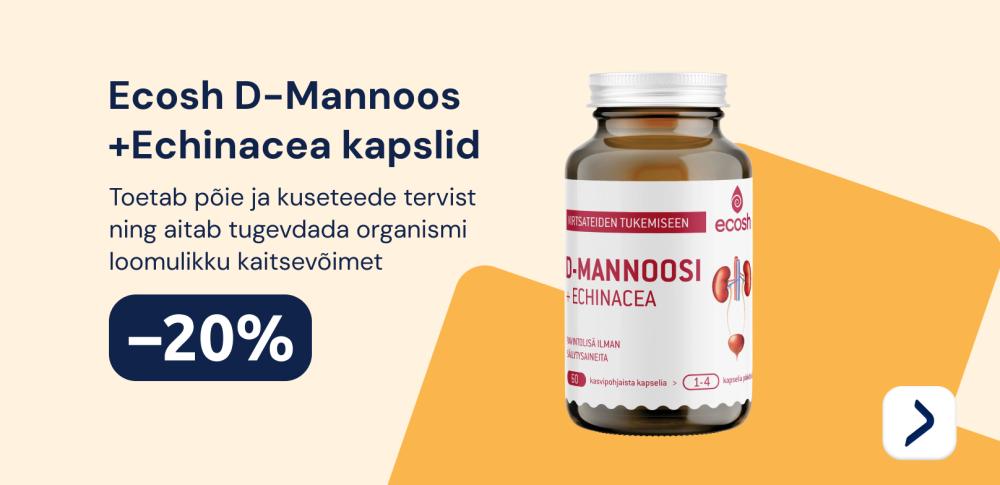 Ecosh D-mannoos + Echinacea kapslid -20%