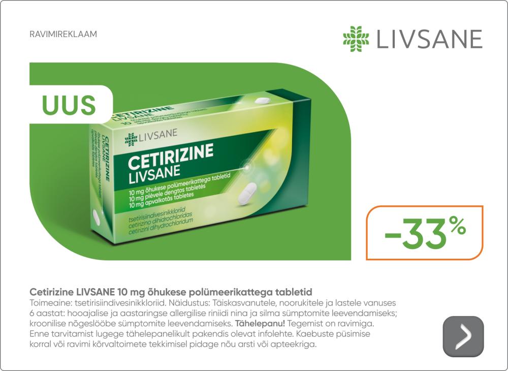LIVSANE Cetirzine -33%