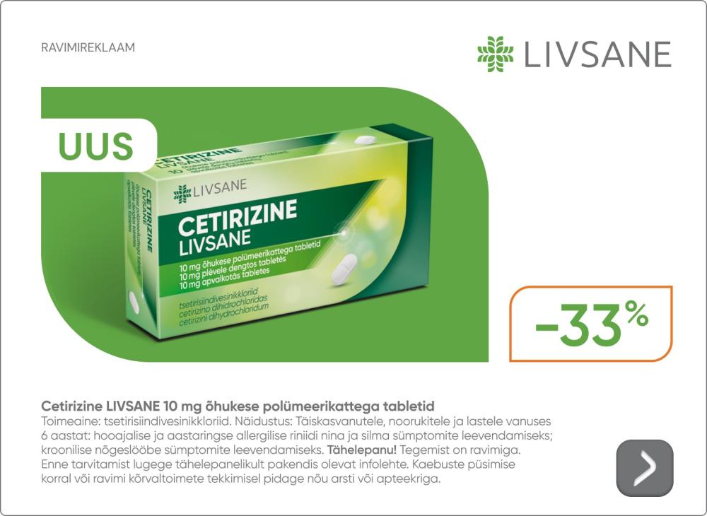 LIVSANE Cetirzine -33%