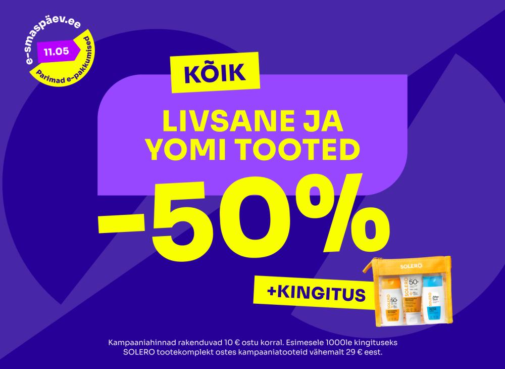 Livsane ja Yomi tooted -50%