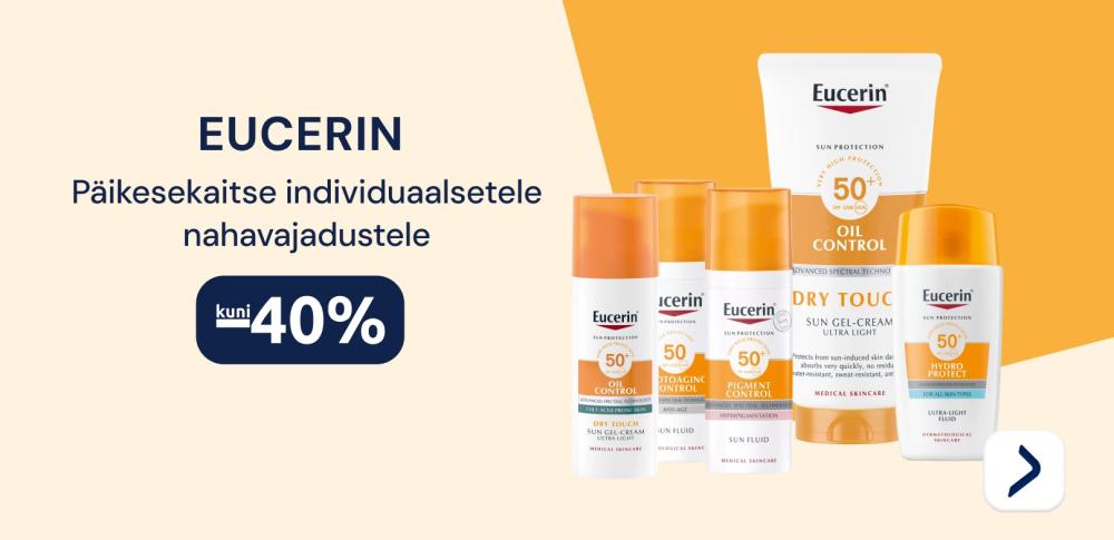 Eucerin päikesekaitsetooted kuni -40%