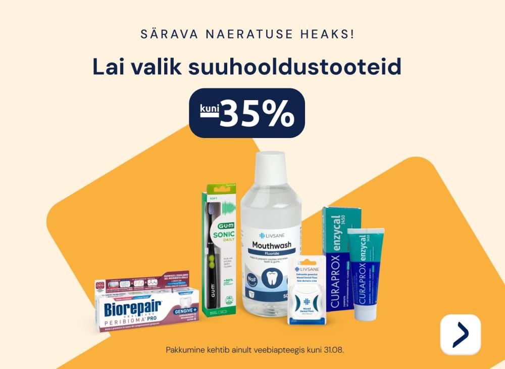Lai valik suuhooldustooteid kuni -35%
