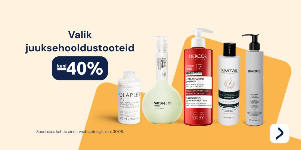 Valik juuksehooldustooteid kuni  40%