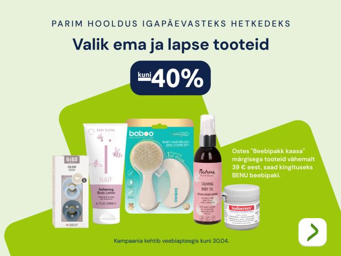 Valik ema ja lapse tooteid kuni  40%