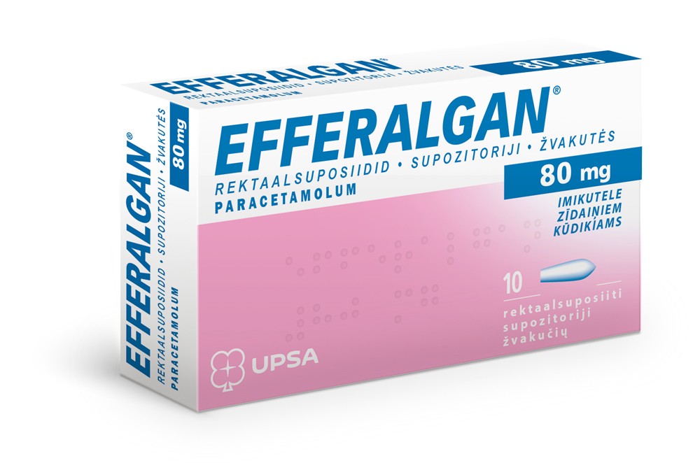 EFFERALGAN REKTAALSUPOSIIT 80MG N10
