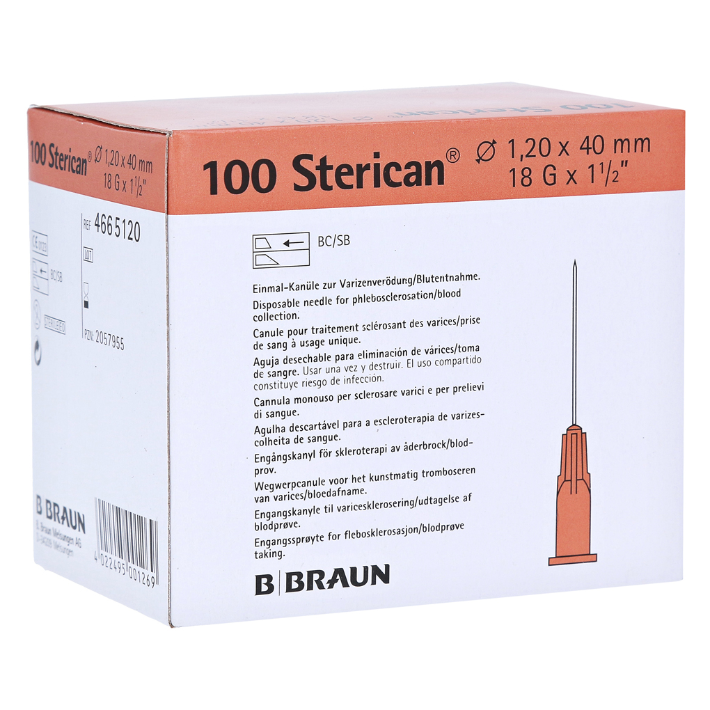 SÜSTLANÕEL STERICAN 18G 1.2X40MM (PAKK) N100