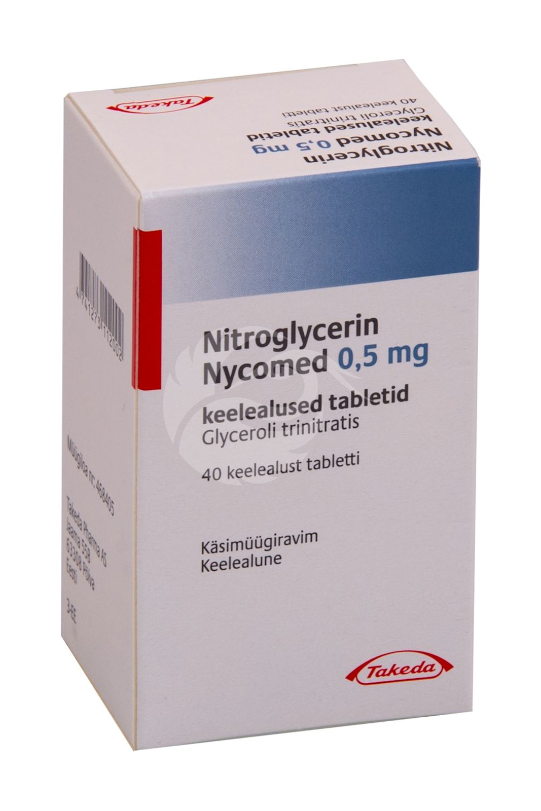 NITROGLYCERIN NYCOMED KEELEALUNE TBL 0.5MG N40