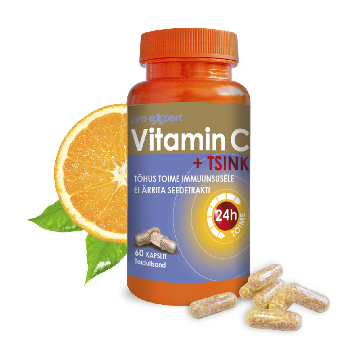 PRO EXPERT VITAMIIN C+TSINK KAPSLID N60
