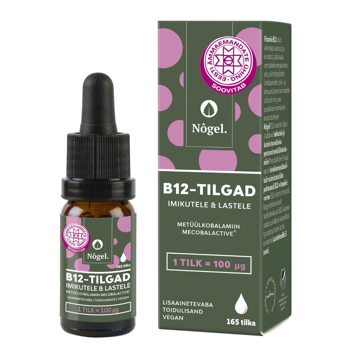 NÕGEL B12 TILGAD 100MCG IMIKUTELE/LASTELE 10ML