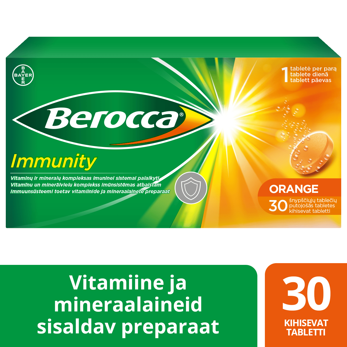 BEROCCA IMMUNITY KIHISEVAD TBL N30