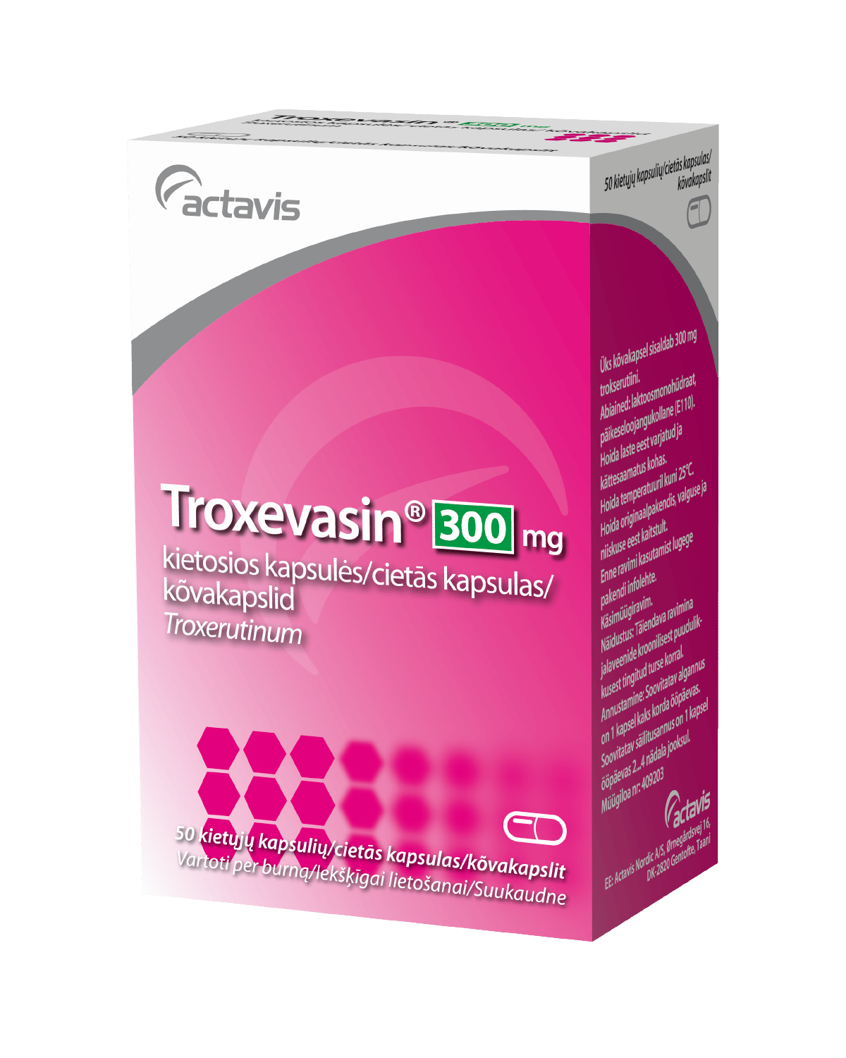 TROXEVASIN KÕVAKAPSEL 300MG N50