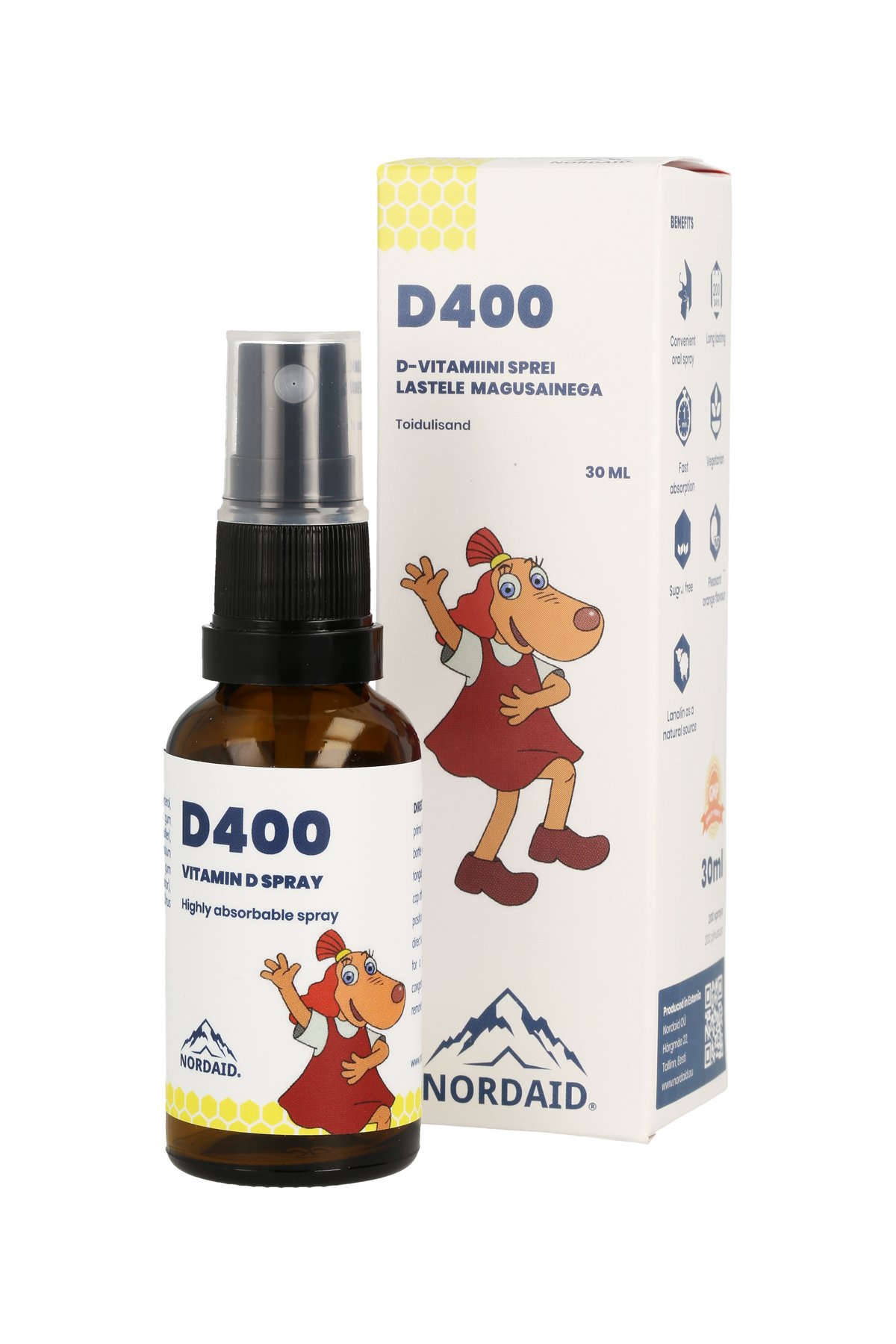 NORDAID VITAMIIN D SUUKAUDNE SPREI 10MCG LASTELE 30ML