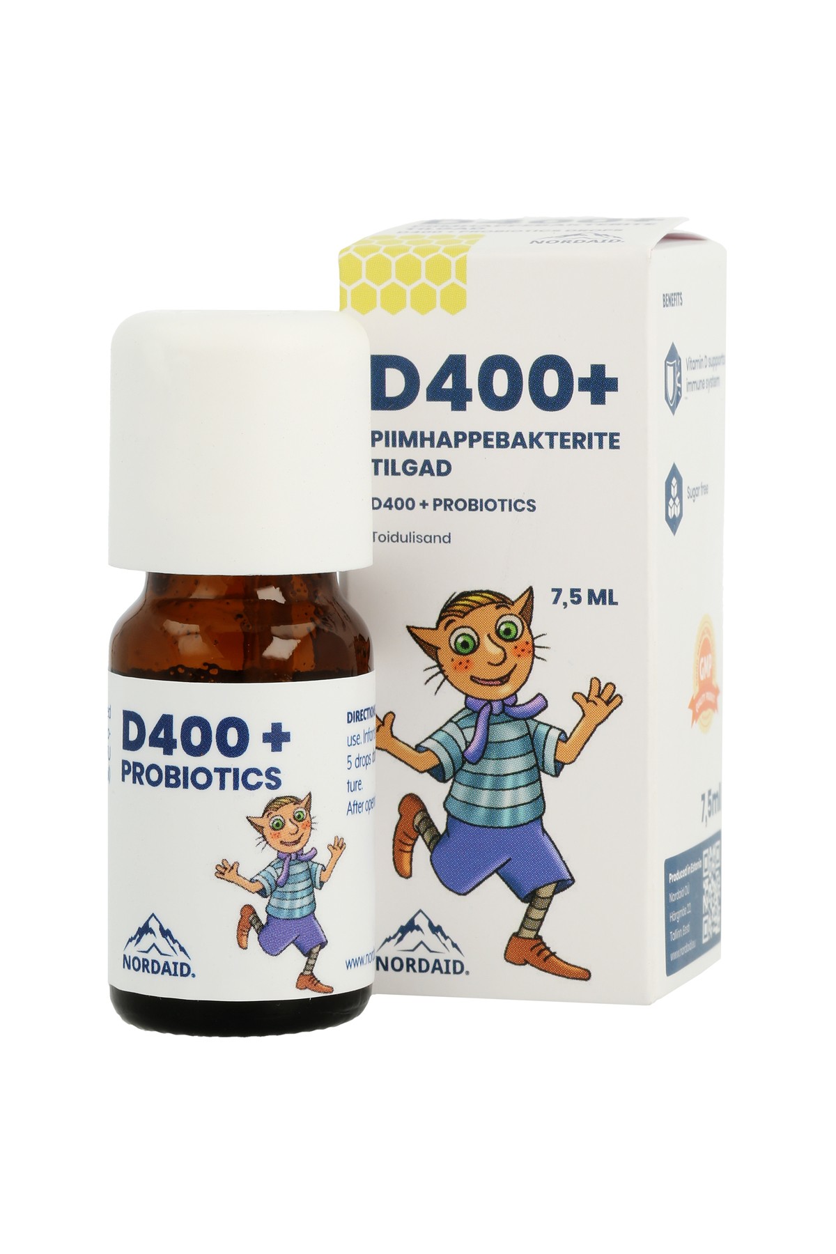 NORDAID D400 + PIIMHAPPEBAKTERI TILGAD LASTELE 7,5ML