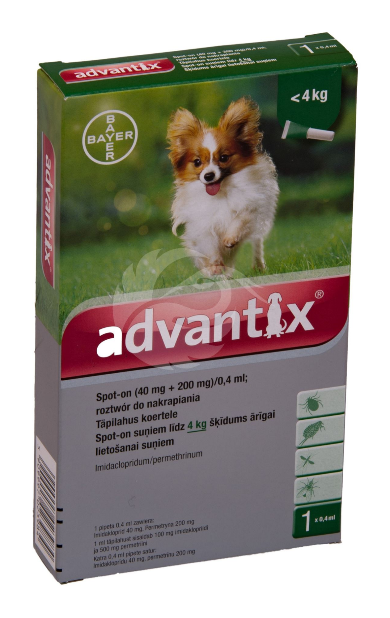 ADVANTIX TÄPILAHUS 200MG+40MG 0.4ML 0.4ML N1