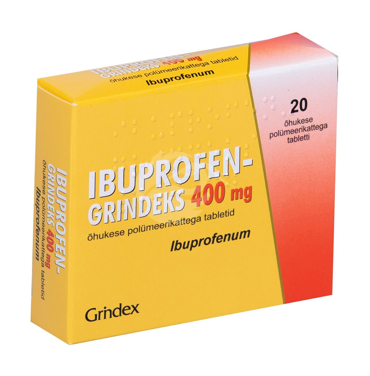 IBUPROFEN-GRINDEKS ÕHUKE POLÜMEERKATTEGA TBL 400MG N20