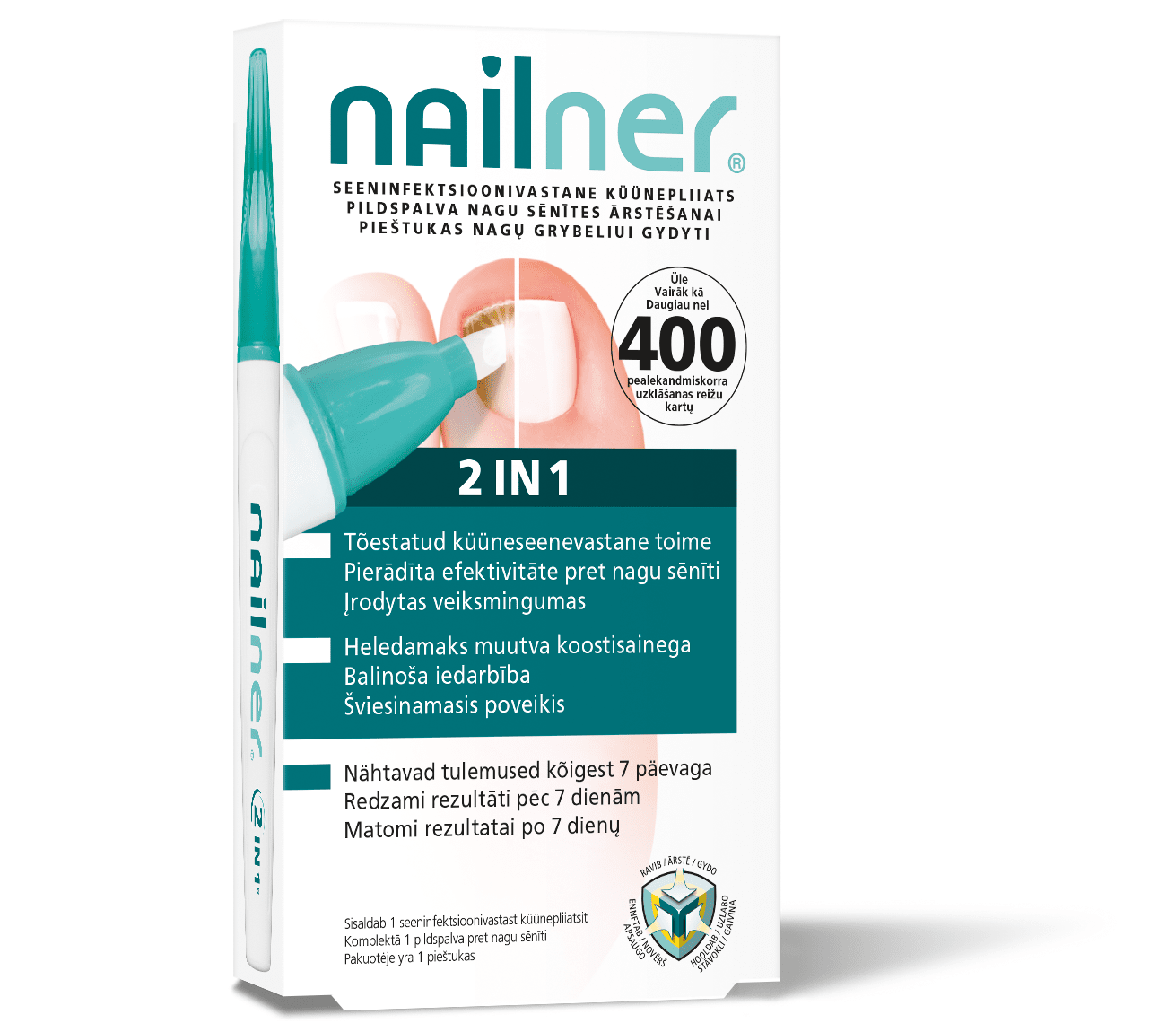NAILNER 2IN1 KÜÜNEPLIIATS SEENHAIGUSTELE 4ML