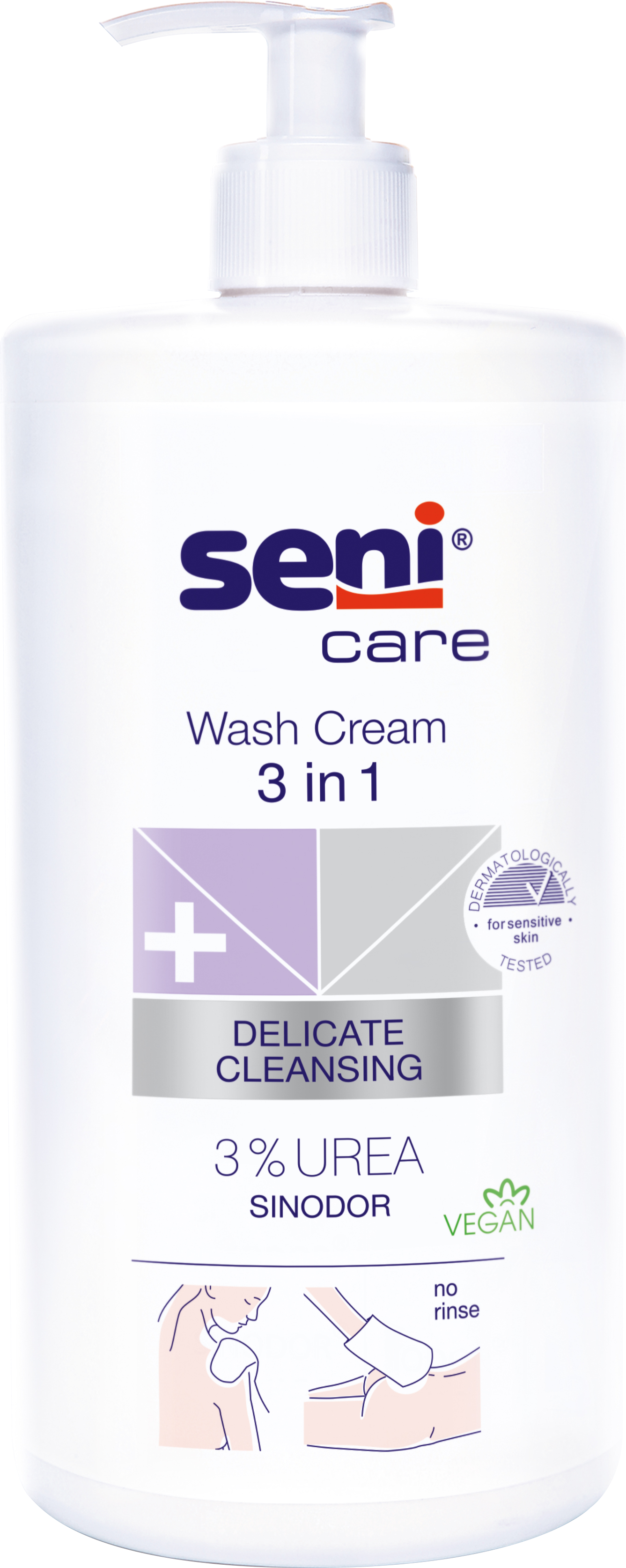 SENI CARE 3IN1 PESUKREEM 3% UREA 1000ML