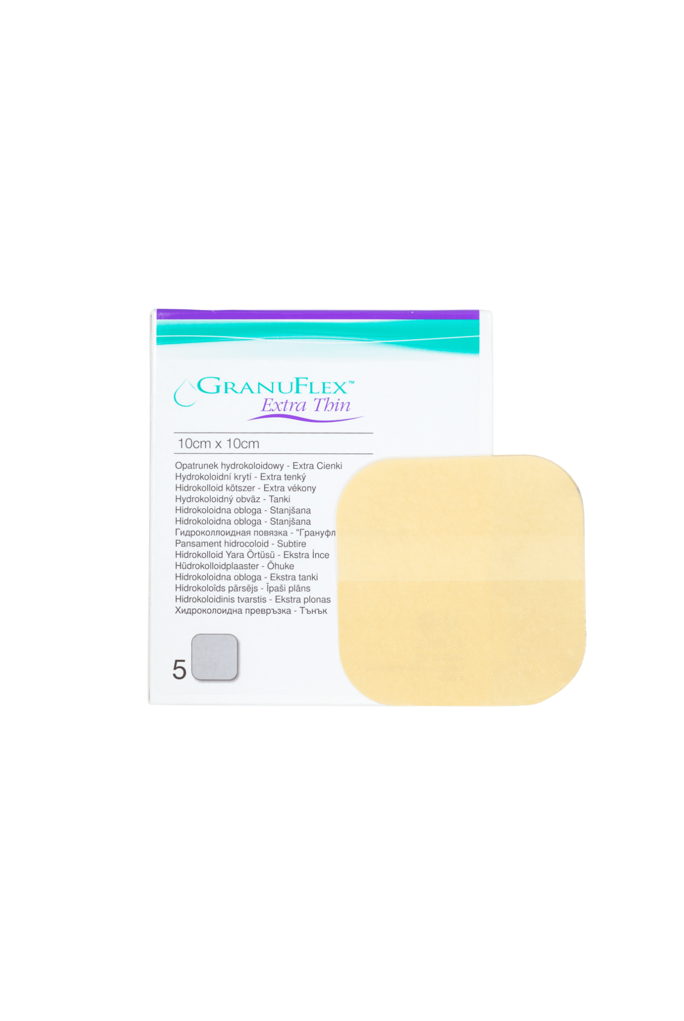 GRANUFLEX EXTRATHIN HÜDROKOLL. PLAASTER 10X10CM STERIILNE N5