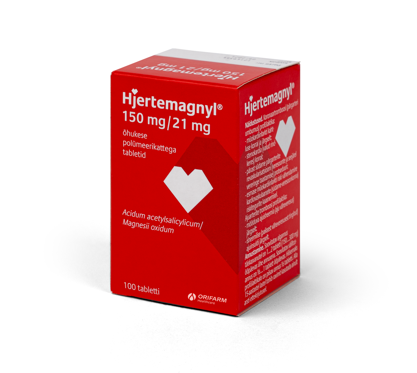 HJERTEMAGNYL ÕHUKE POLÜMEERKATTEGA TBL 150MG+21MG N100
