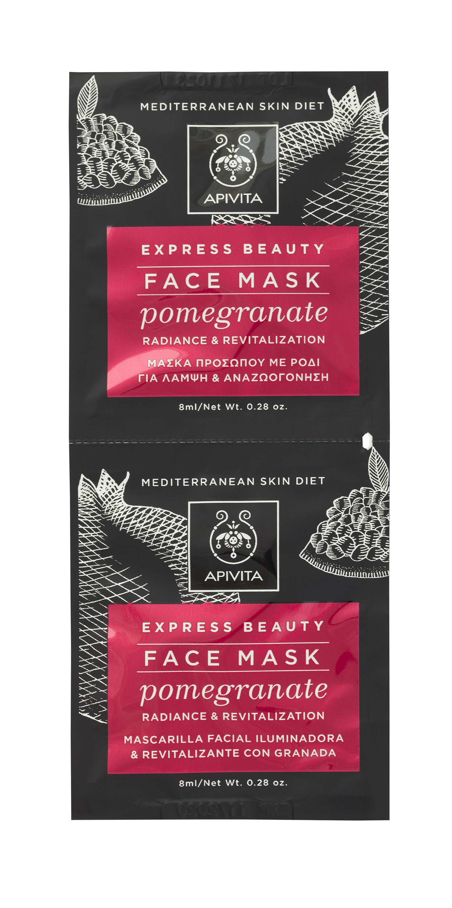 APIVITA EXPRESS NÄOMASK GRANAATÕUNAGA 8+8ML N1