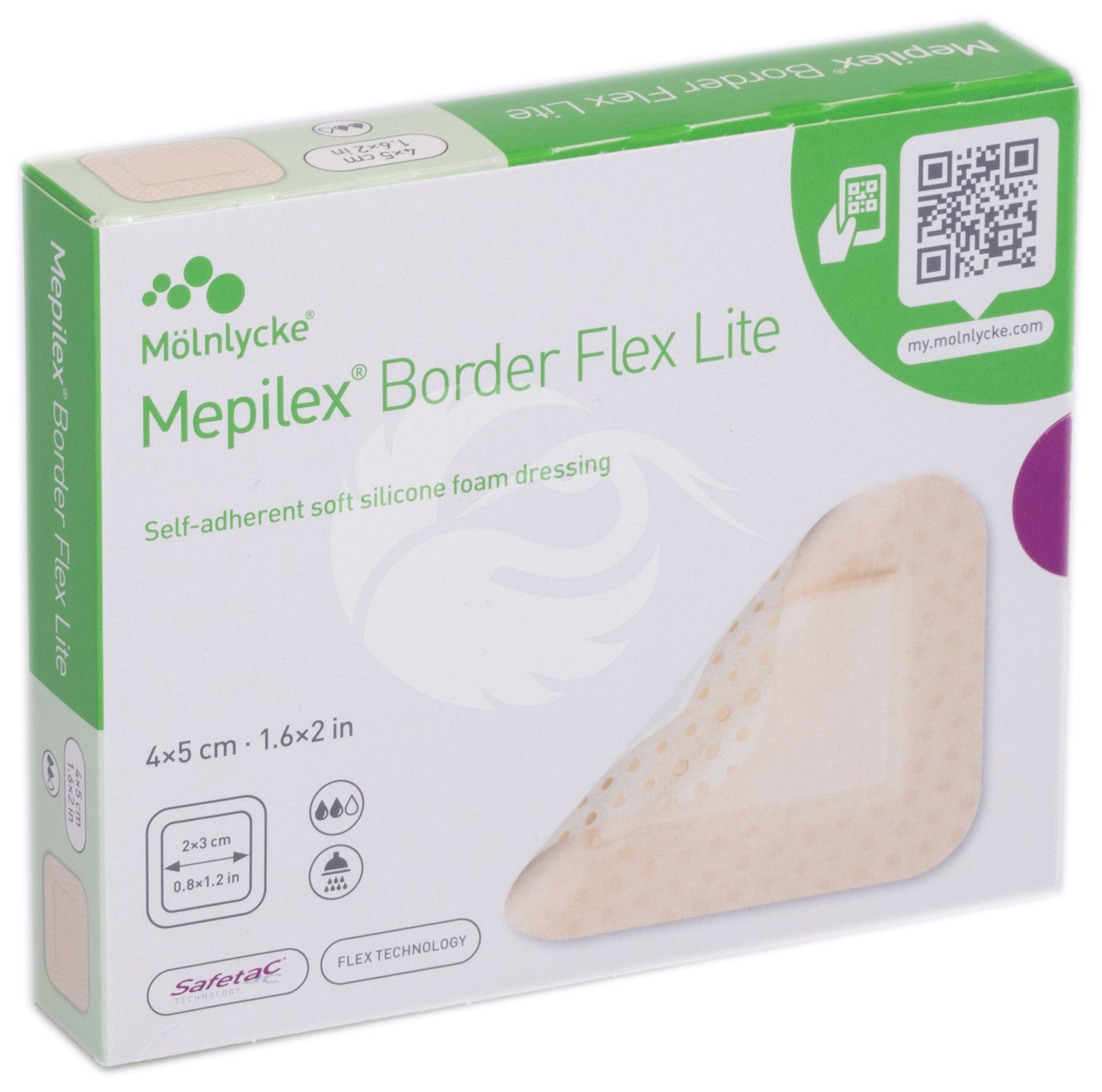 MEPILEX BORDER FLEX LITE SILIKOONPLAASTER 4X5CM STER N10
