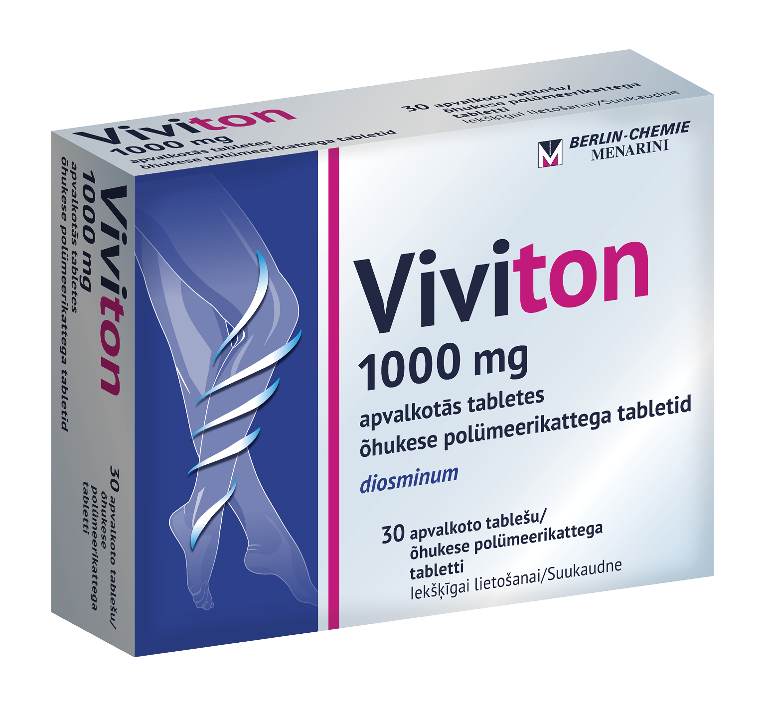 VIVITON ÕHUKESE POLÜMEERIKATTEGA TBL 1000MG N30