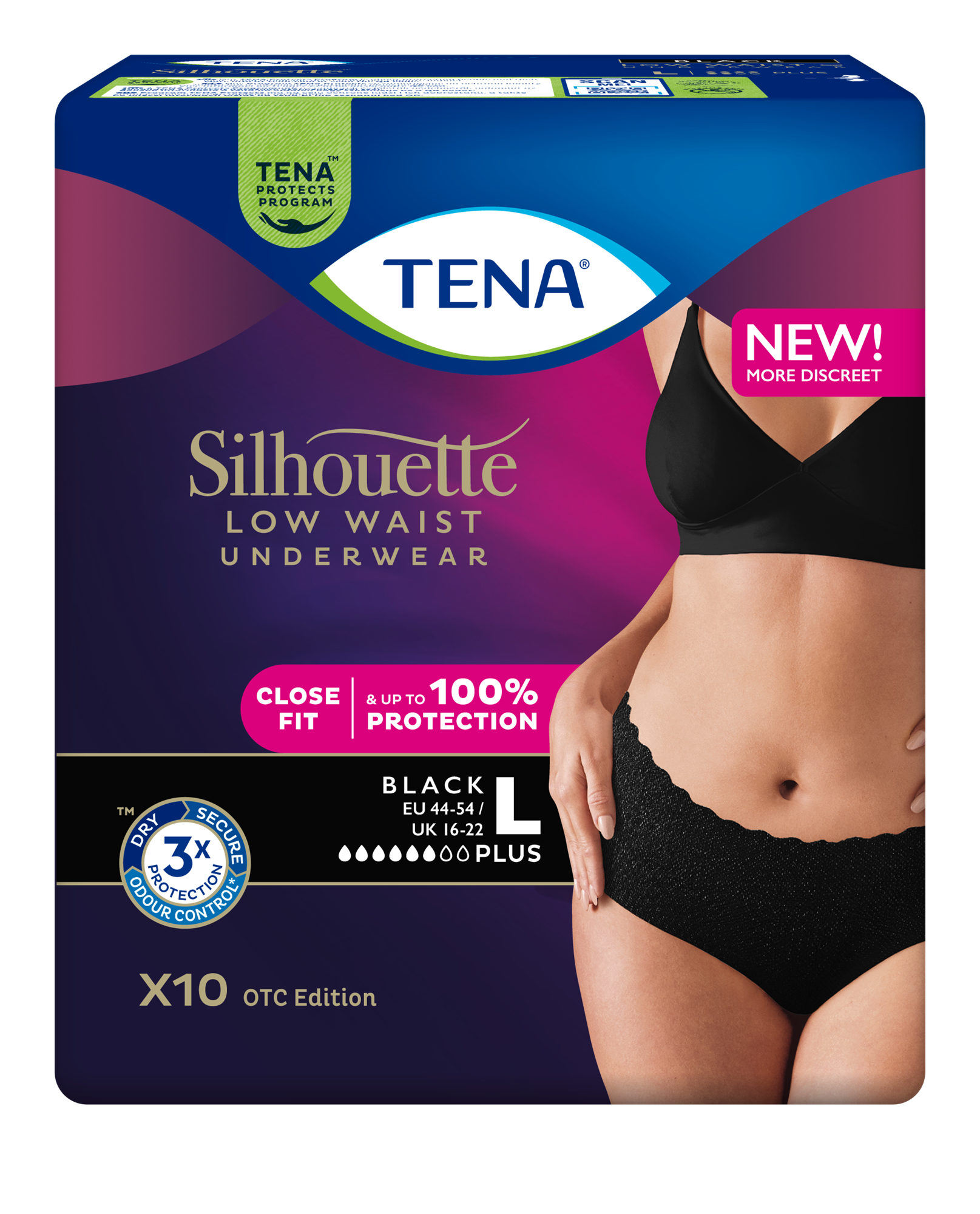 TENA SILHOUETTE NOIR IMAVAD PÜKSID PLUS L 750ML N10
