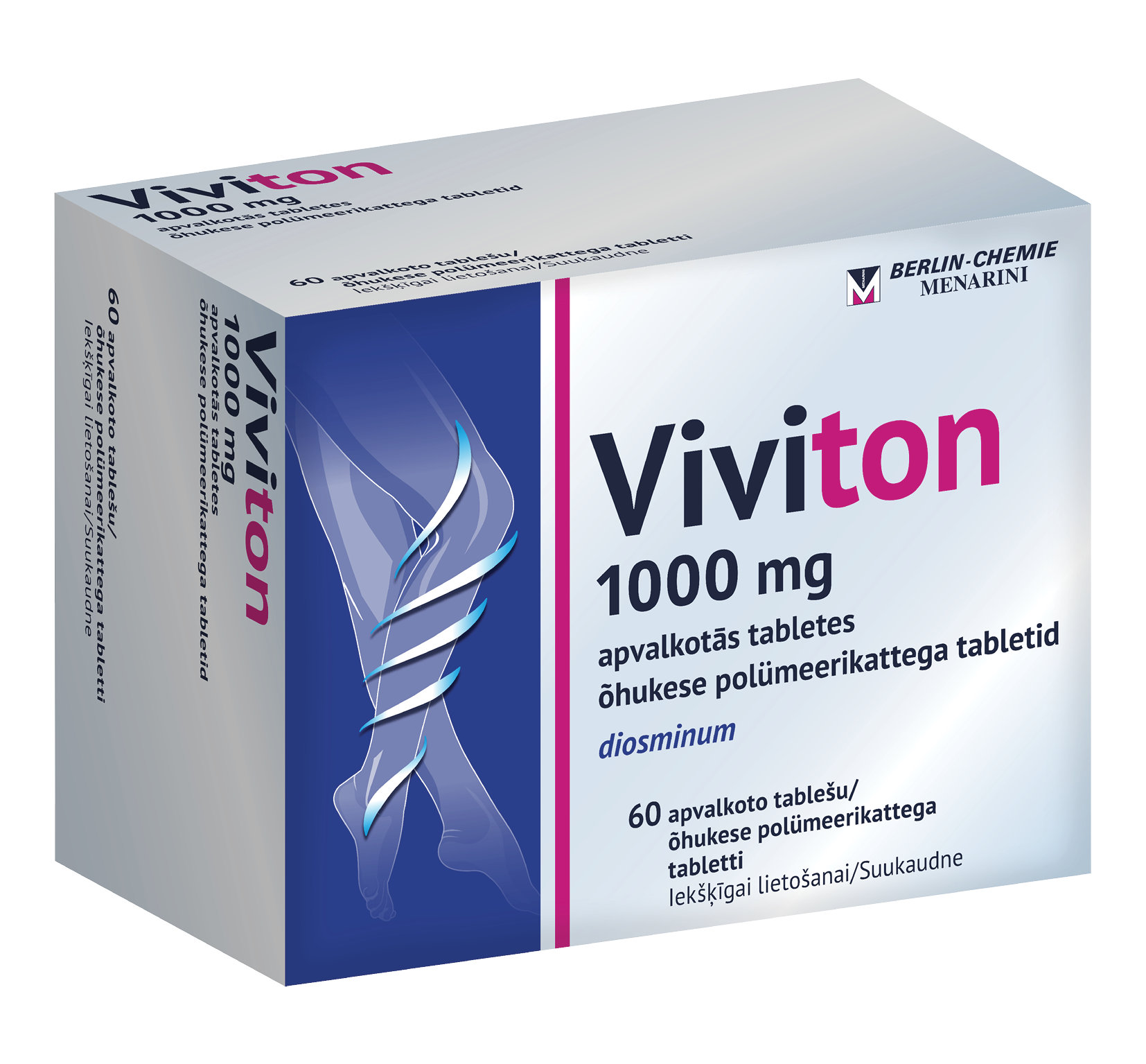 VIVITON ÕHUKESE POLÜMEERIKATTEGA TBL 1000MG N60