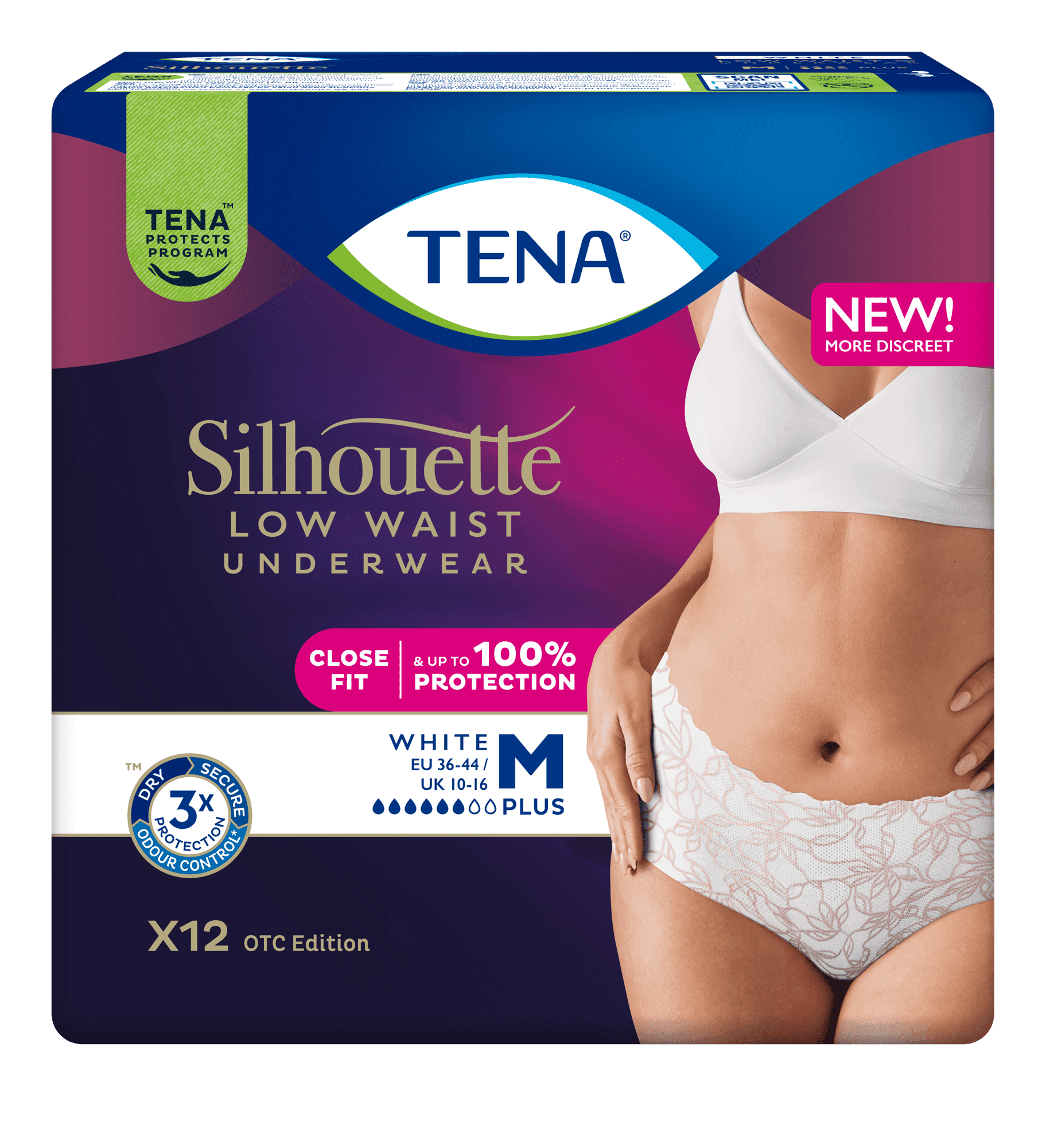 TENA SILHOUETTE WHITE IMAVAD PÜKSID PLUS M 750ML N12