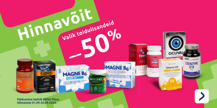 Hinnavõit  50%