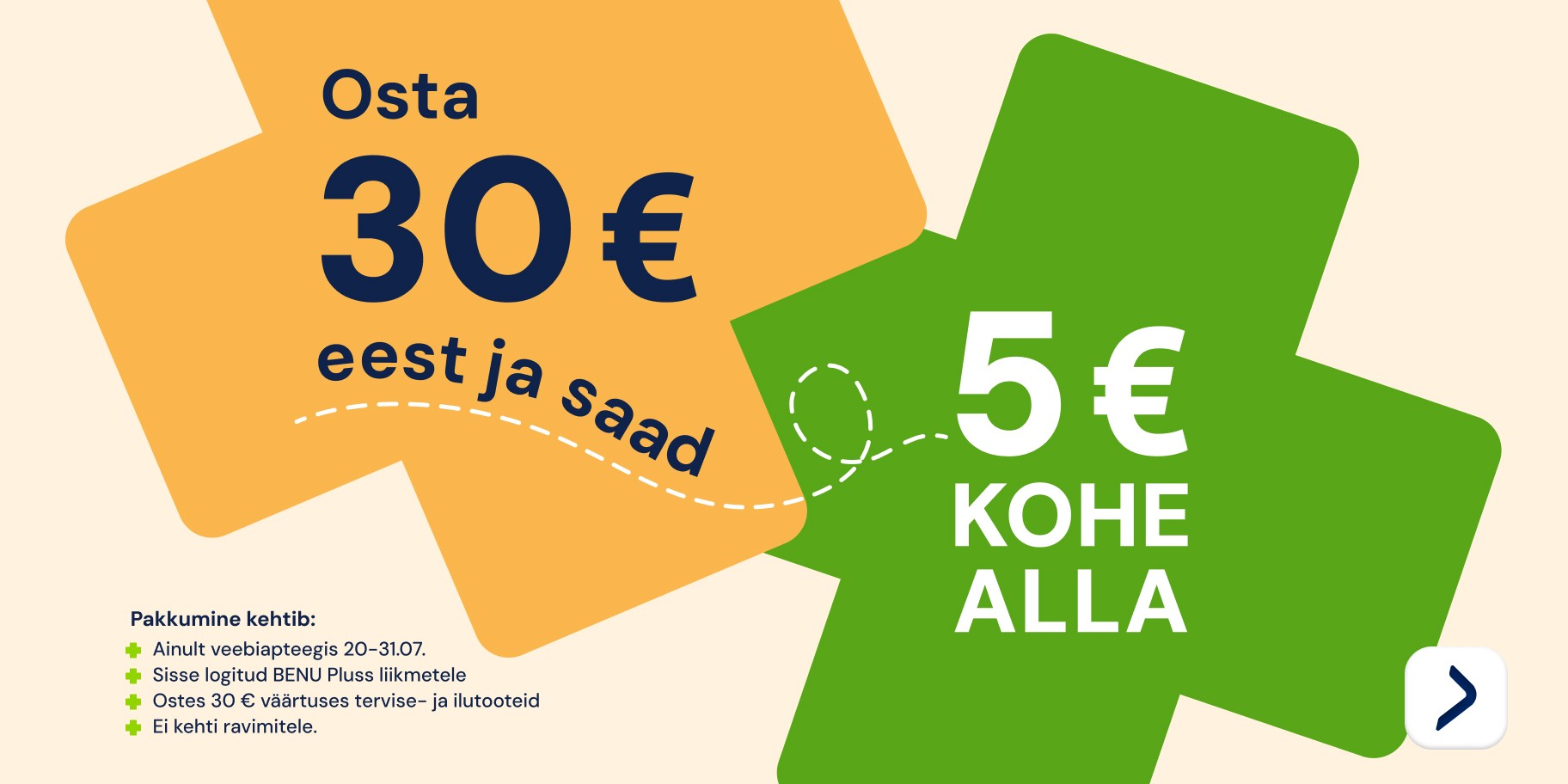 30euri ostult 5 euri tagasi