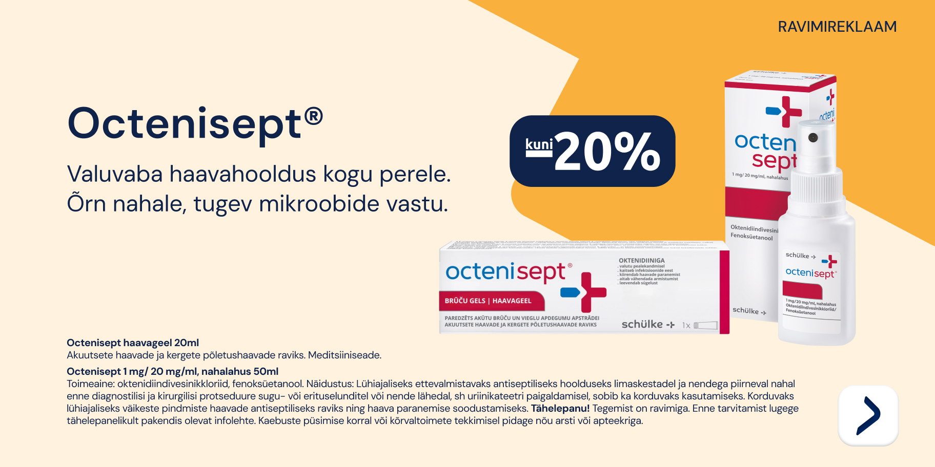 Octenisept kuni  20%