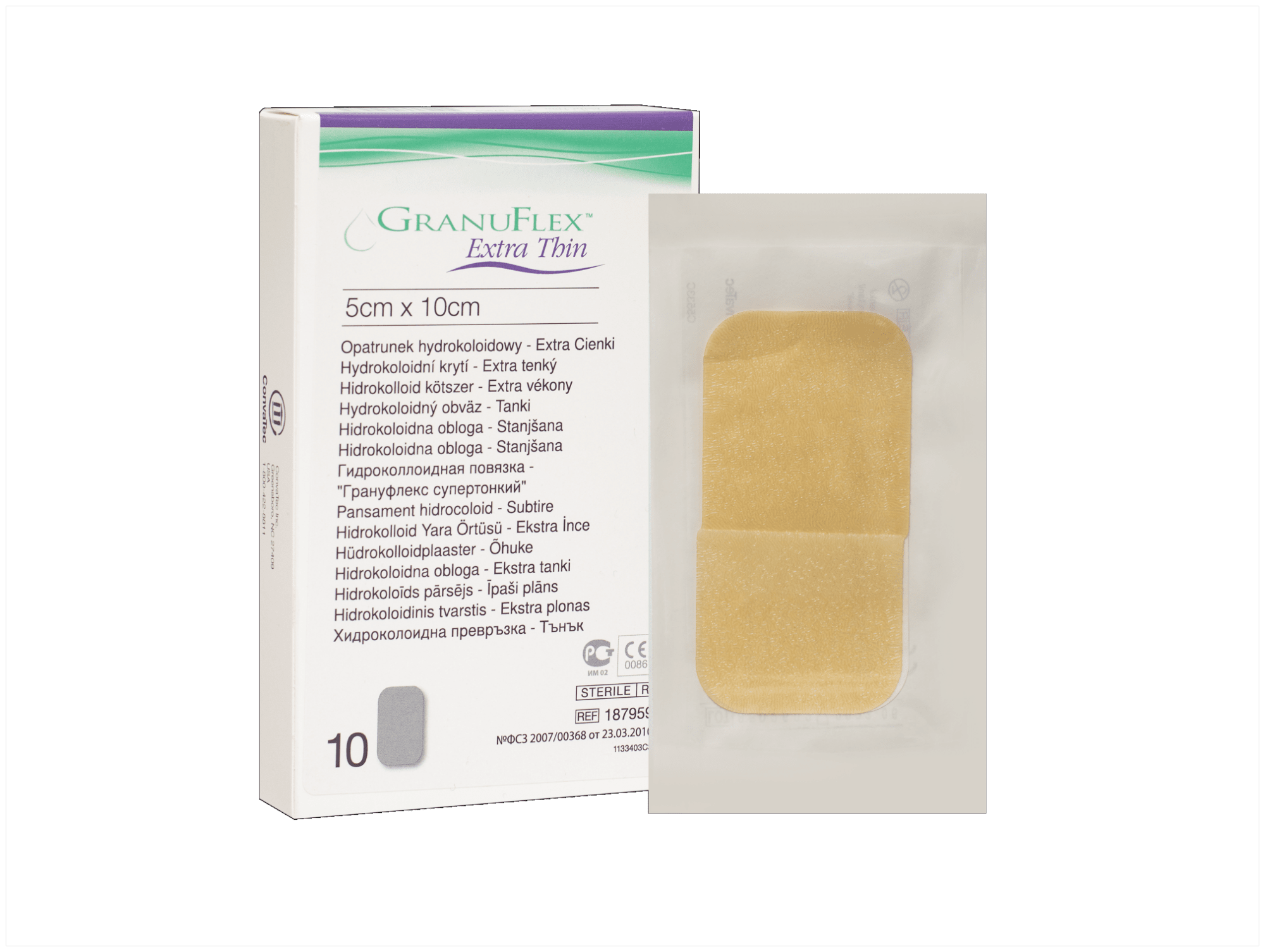 GRANUFLEX EXTRATHIN HÜDROKOLL. PLAASTER 5X10CM STERIILNE N10