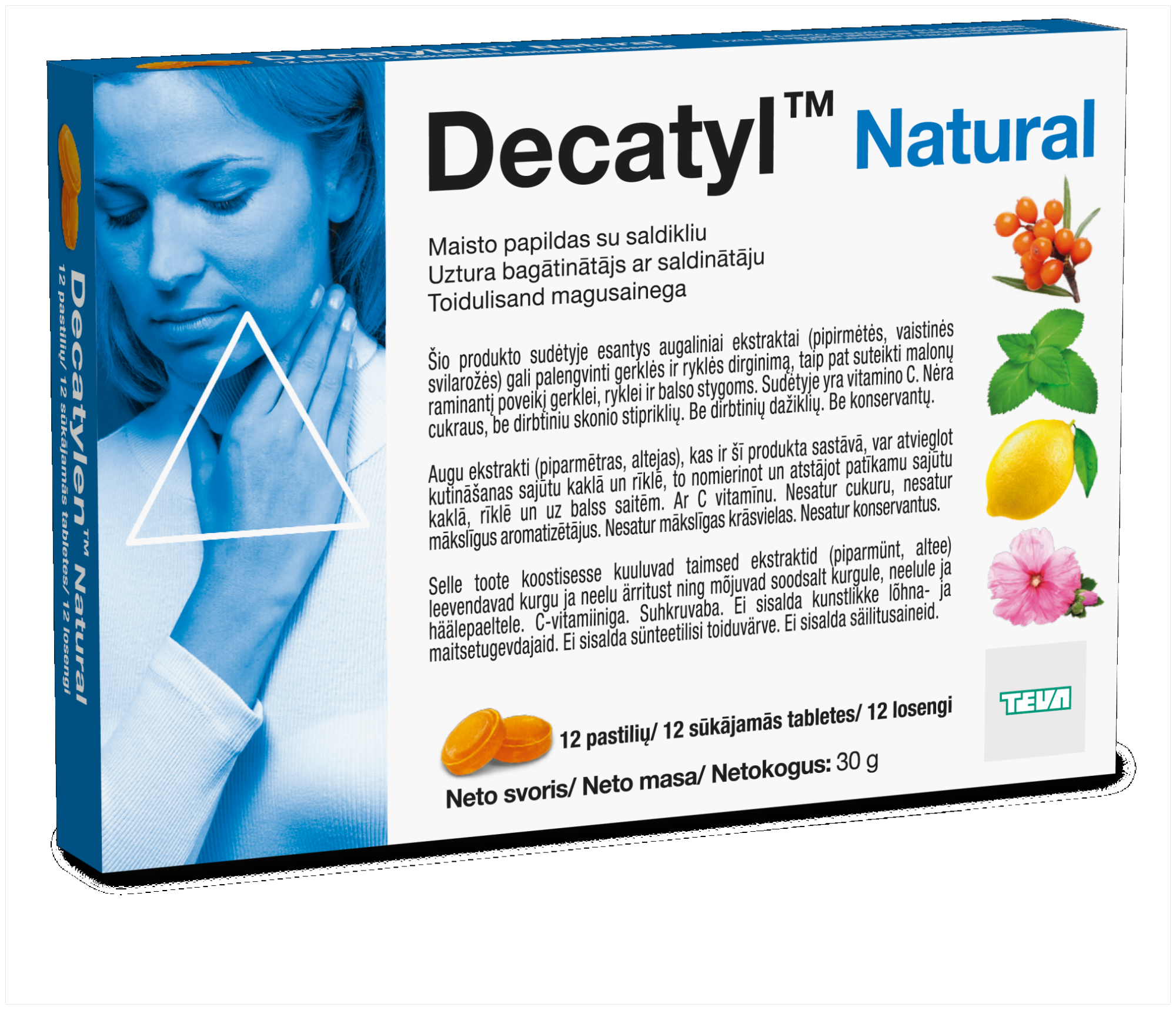 DECATYL NATURAL LOSENGID N12