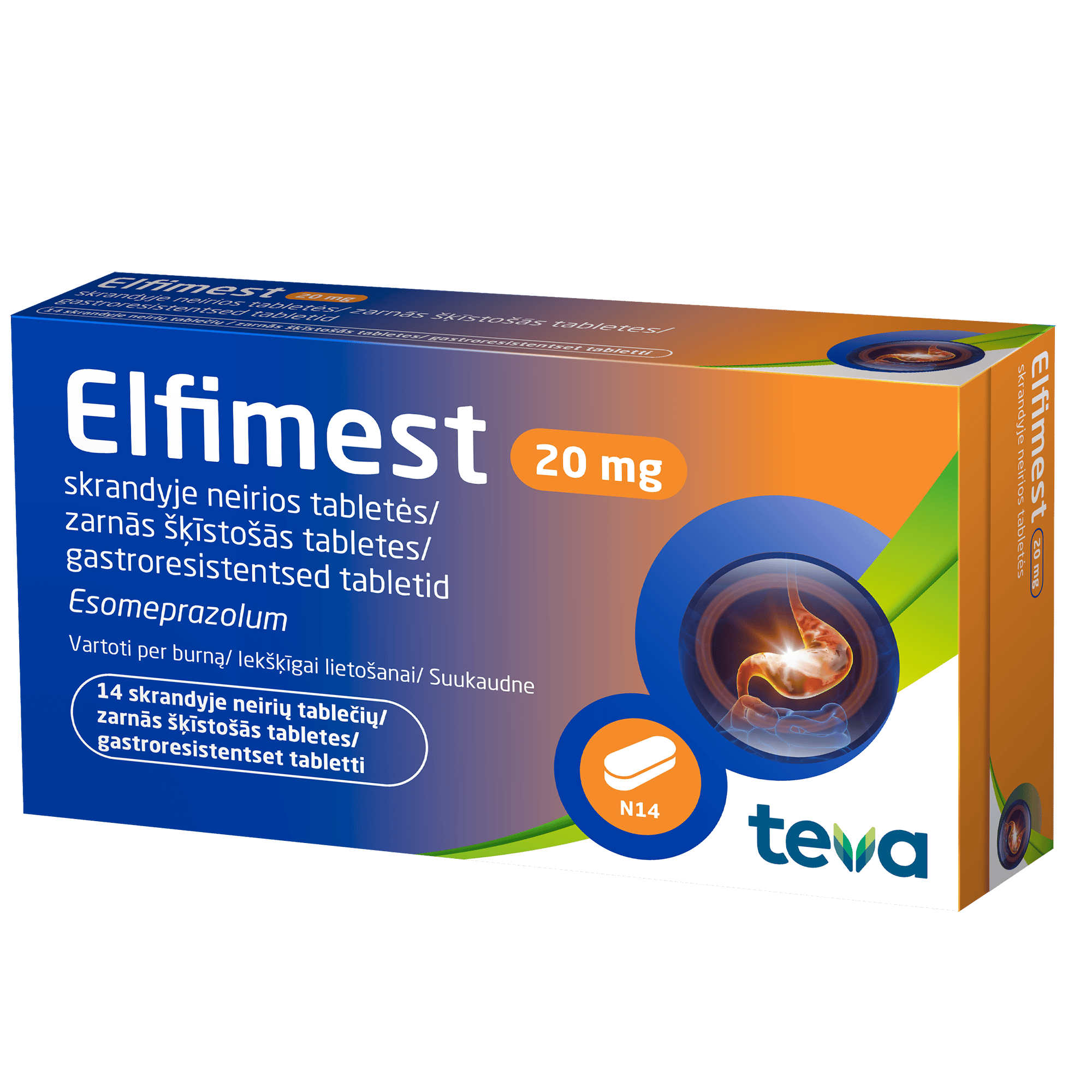 ELFIMEST GASTRORESIST TBL 20MG N14