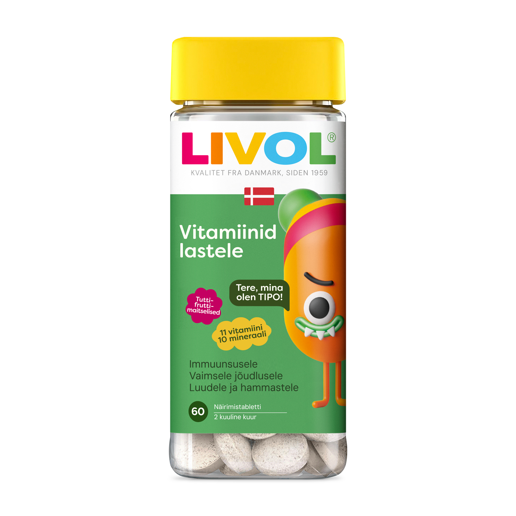 LIVOL VITAMIINID LASTELE NÄRIMISTBL TUTTI-FRUTTI N60