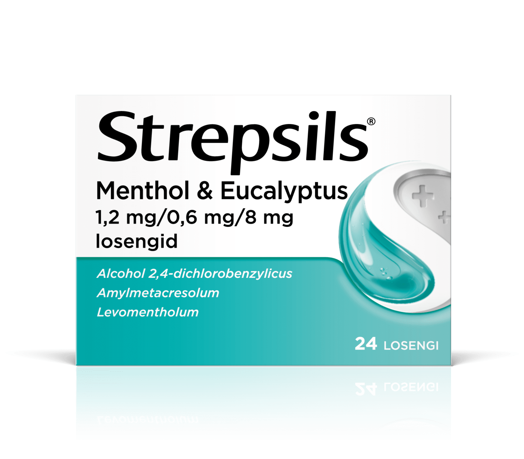 STREPSILS MENTHOL & EUCALYPTUS LOSENG 0.6MG+1.2MG+8MG N24