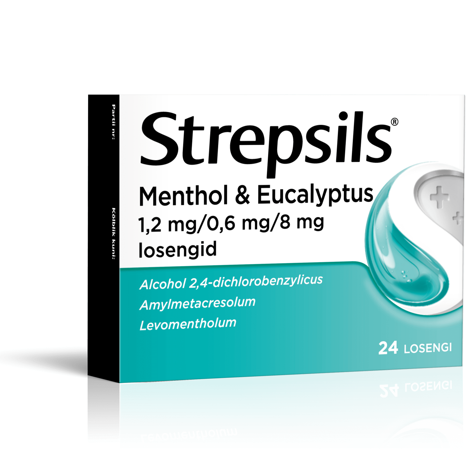 STREPSILS MENTHOL & EUCALYPTUS LOSENG 0.6MG+1.2MG+8MG N24