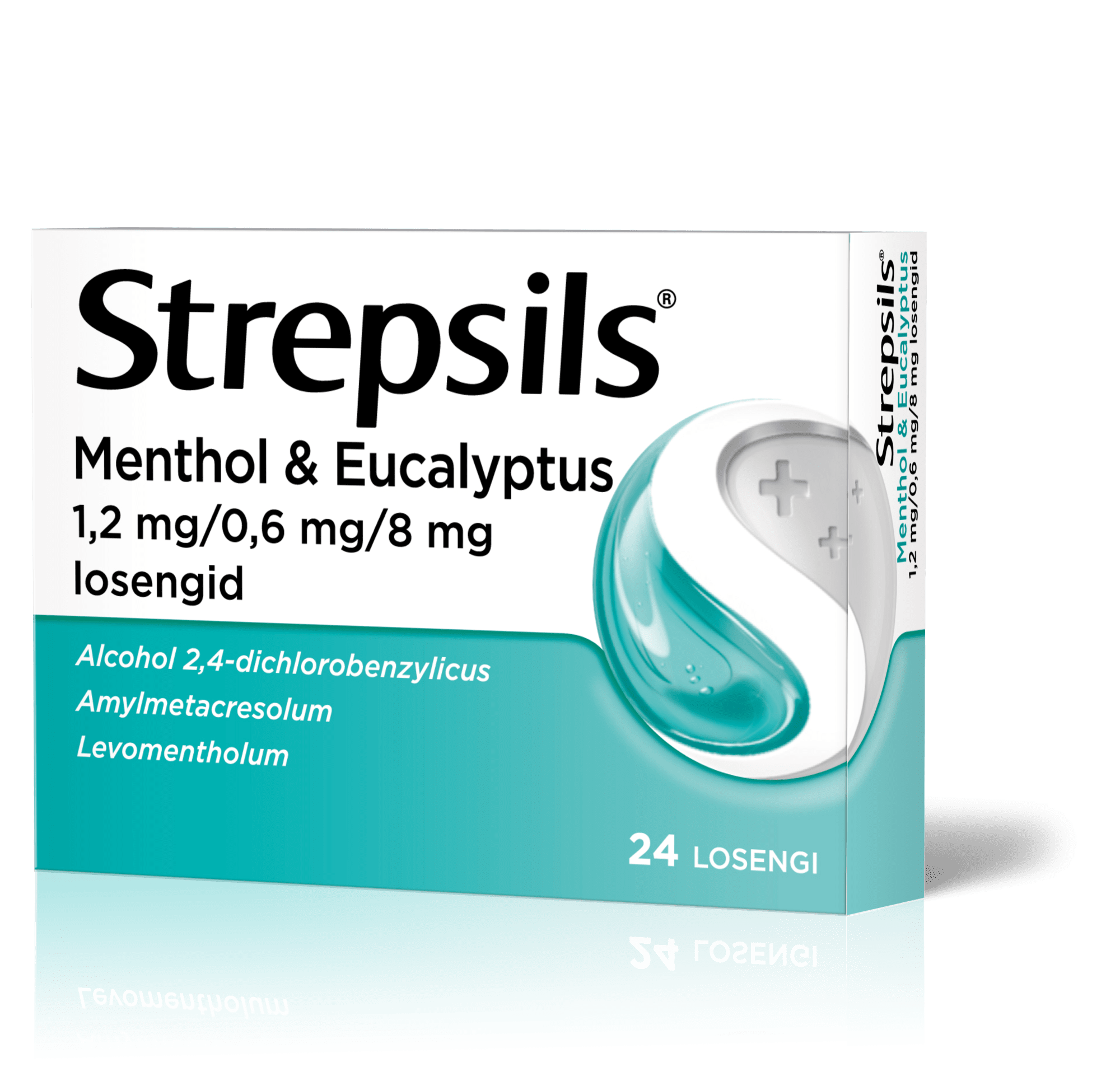 STREPSILS MENTHOL & EUCALYPTUS LOSENG 0.6MG+1.2MG+8MG N24