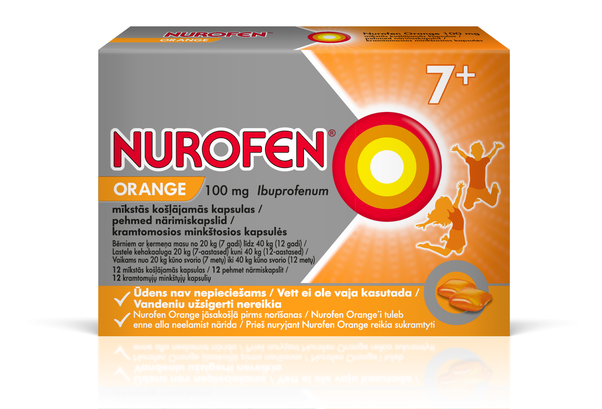 NUROFEN ORANGE PEHME NÄRIMISKAPSEL 100MG N12